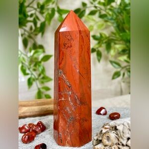2143 Red Jasper Crystal Tower